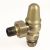 West Commodore Traditional Angled Manual Radiator Valve and Lockshield - Antique Brass