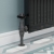 West Commodore Traditional Angled Manual Radiator Valve and Lockshield - Pewter