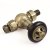 West Commodore Traditional Straight Manual Radiator Valve and Lockshield - Antique Brass
