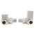 West Cubex Square Corner Radiator Valves Pair Chrome | Thumbnail Image