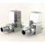 West Cubex Square Straight Radiator Valves Pair Chrome