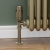 West Delta Angled TRV Thermostatic Radiator Valve and Lockshield - Antique Brass