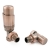West Delta Angled TRV Thermostatic Radiator Valve and Lockshield - Antique Copper