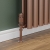 West Delta Angled TRV Thermostatic Radiator Valve and Lockshield - Antique Copper