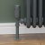 West Delta Angled TRV Thermostatic Radiator Valve and Lockshield - Gunboat Grey
