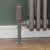 West Delta Angled TRV Thermostatic Radiator Valve and Lockshield - Metallic Grey