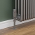 West Delta Angled TRV Thermostatic Radiator Valve and Lockshield - Metallic Grey