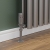 West Delta Angled TRV Thermostatic Radiator Valve and Lockshield - Metallic Grey