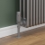 West Delta Angled TRV Thermostatic Radiator Valve and Lockshield - Matte Metallic Grey