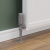 West Delta Angled TRV Thermostatic Radiator Valve and Lockshield - Matte Metallic Grey