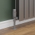 West Delta Angled TRV Thermostatic Radiator Valve and Lockshield - Matte Metallic Grey
