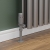 West Delta Angled TRV Thermostatic Radiator Valve and Lockshield - Matte Metallic Grey
