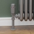 West Delta Angled TRV Thermostatic Radiator Valve and Lockshield - Matte Metallic Grey