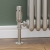 West Delta Angled TRV Thermostatic Radiator Valve and Lockshield - Satin Nickel