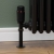 West Delta Angled TRV Thermostatic Radiator Valve and Lockshield - Textured Black