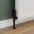 West Delta Angled TRV Thermostatic Radiator Valve and Lockshield - Textured Black