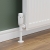 West Delta Angled TRV Thermostatic Radiator Valve and Lockshield - White