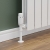 West Delta Angled TRV Thermostatic Radiator Valve and Lockshield - White