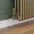 West Delta Corner TRV Thermostatic Radiator Valve and Lockshield - Antique Brass
