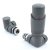 West Delta Corner TRV Thermostatic Radiator Valve and Lockshield - Gunboat Grey