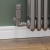 West Delta Corner TRV Thermostatic Radiator Valve and Lockshield - Metallic Grey