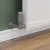 West Delta Corner TRV Thermostatic Radiator Valve and Lockshield - Matte Metallic Grey