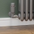 West Delta Corner TRV Thermostatic Radiator Valve and Lockshield - Matte Metallic Grey