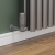 West Delta Corner TRV Thermostatic Radiator Valve and Lockshield - Matte Metallic Grey