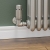 West Delta Corner TRV Thermostatic Radiator Valve and Lockshield - Satin Nickel