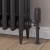 West Echo Angled TRV Thermostatic Radiator Valve and Lockshield - Anthracite