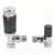 West Echo Angled TRV Thermostatic Radiator Valve and Lockshield - Chrome & Anthracite