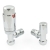West Echo Angled TRV Thermostatic Radiator Valve and Lockshield - Chrome