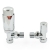 West Echo Angled TRV Thermostatic Radiator Valve and Lockshield - Chrome