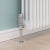 West Echo Angled TRV Thermostatic Radiator Valve and Lockshield - Chrome & Silver