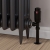 West Echo Angled TRV Thermostatic Radiator Valve and Lockshield - Black