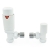West Echo Angled TRV Thermostatic Radiator Valve and Lockshield - White
