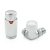 West Echo Corner TRV Thermostatic Radiator Valve and Lockshield - Chrome & White