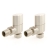 West Ellipse Oval Radiator Valves Pair Satin Nickel | Thumbnail Image
