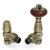 West Eton Traditional Angled Manual Radiator Valve and Lockshield - Antique Brass