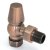 West Eton Traditional Angled Manual Radiator Valve and Lockshield - Antique Copper