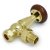 West Eton Traditional Angled Manual Radiator Valve and Lockshield - Brass