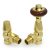West Eton Traditional Angled Manual Radiator Valve and Lockshield - Brass