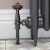 West Eton Traditional Angled Manual Radiator Valve and Lockshield - Black Nickel | Thumbnail Image