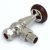 West Eton Traditional Angled Manual Radiator Valve and Lockshield - Nickel