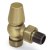 West Eton Traditional Angled Manual Radiator Valve and Lockshield - Old English Brass