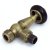 West Eton Traditional Angled Manual Radiator Valve and Lockshield - Old English Brass