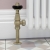West Eton Traditional Angled Manual Radiator Valve and Lockshield - Old English Brass | Thumbnail Image
