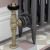 West Eton Traditional Angled Manual Radiator Valve and Lockshield - Old English Brass | Thumbnail Image