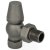 West Eton Angled Manual Radiator Valve and Lockshield - Light Pewter