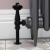 West Eton Traditional Angled Manual Radiator Valve and Lockshield - Satin Black | Thumbnail Image